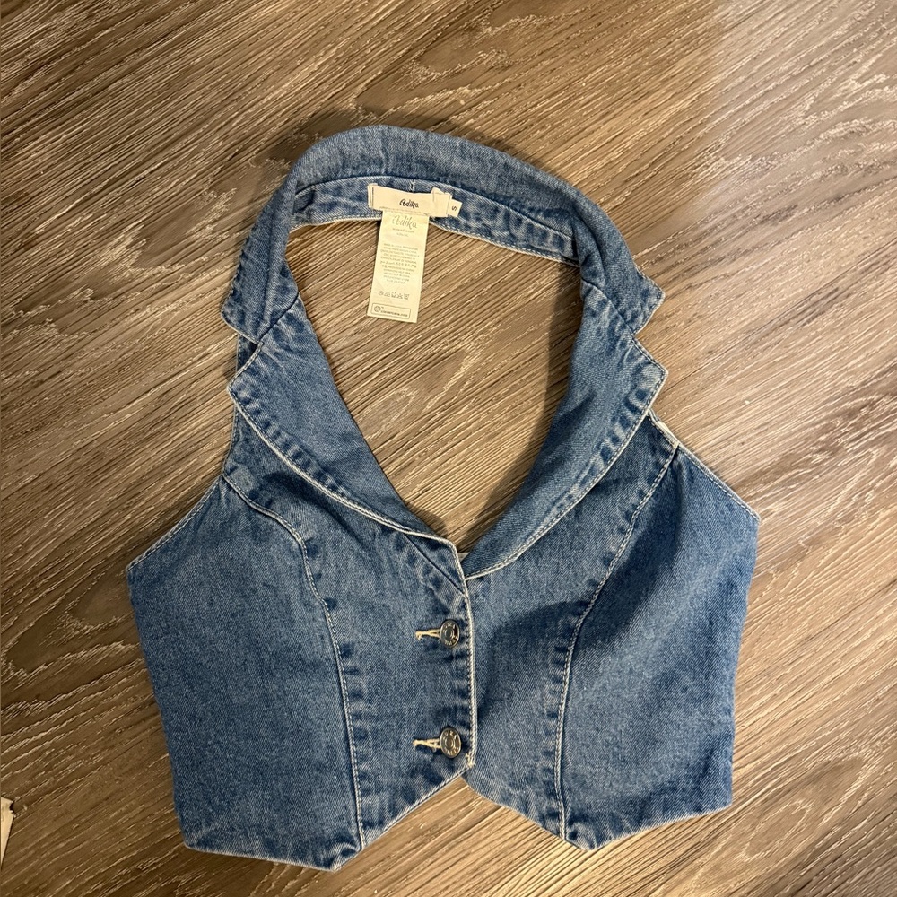 Denim halter top size small